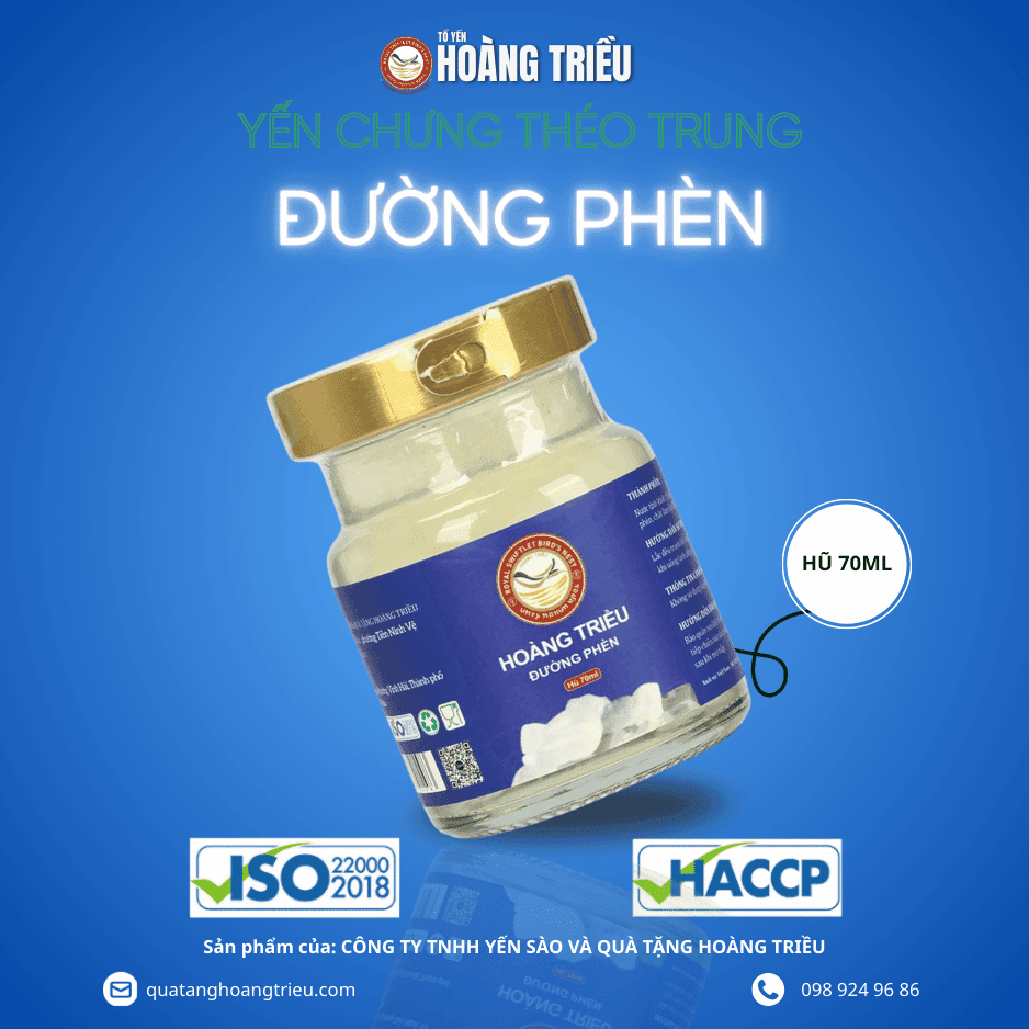 Yến chưng đường phèn théo trung