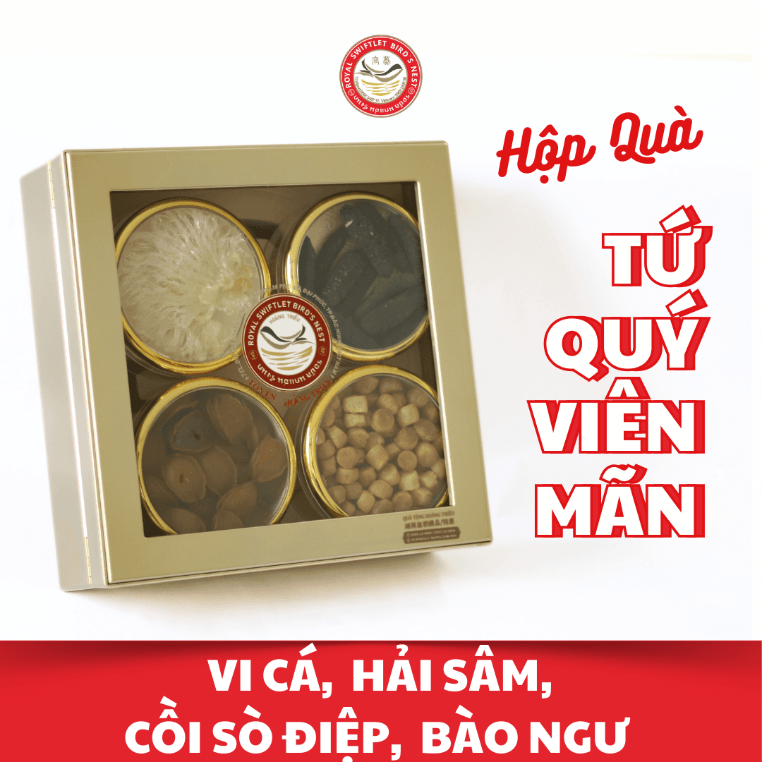HỘP QUÀ TỨ QUÝ VIÊN MÃN