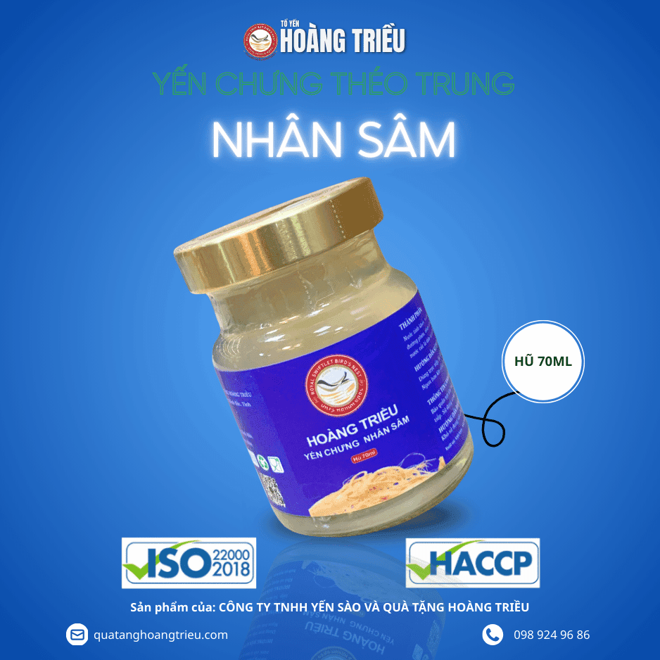 Yến chưng nhân sâm théo trung