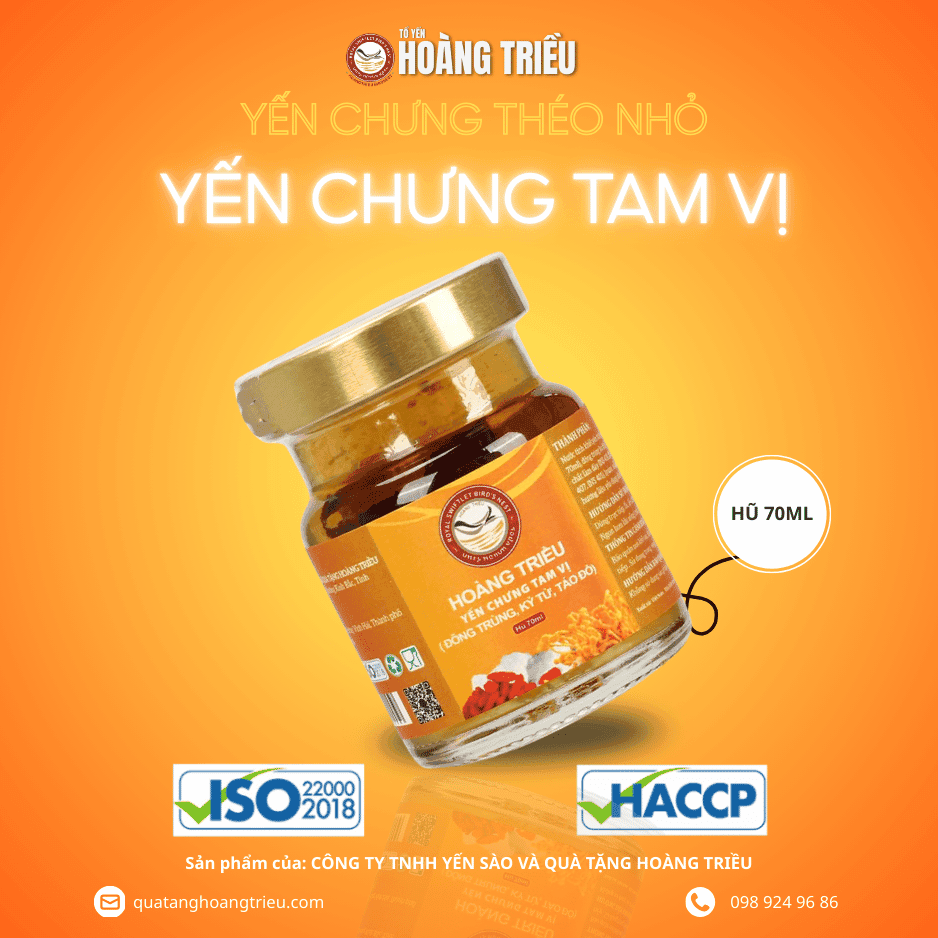 Yến chưng tam vị théo nhỏ