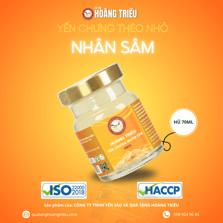 Yến chưng nhân sâm théo nhỏ