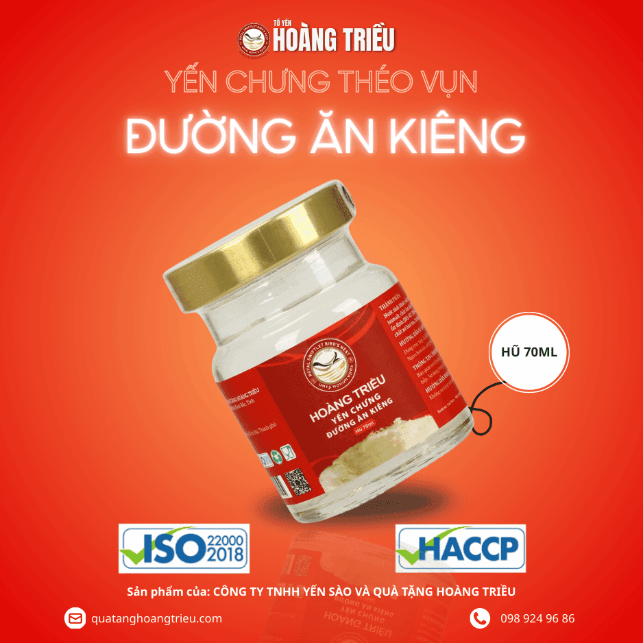 Yến chưng đường ăn kiêng théo vụn