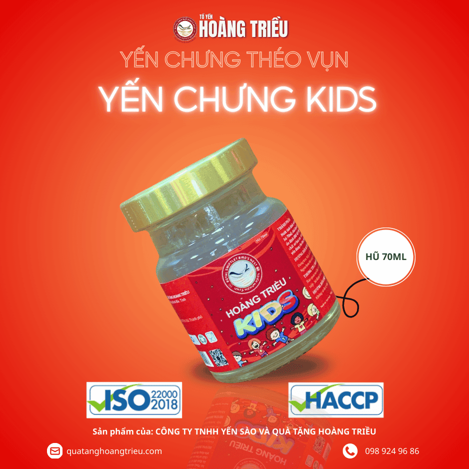 Yến chưng kids théo vụn
