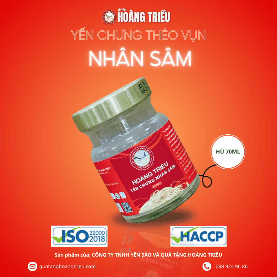 Yến chưng nhân sâm théo vụn